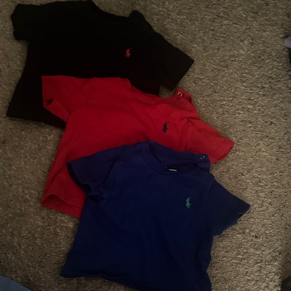 Polo by Ralph Lauren Kids' Short Sleeve Tees - Black, Red, Blue